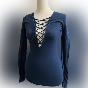 Free people lace up shirt